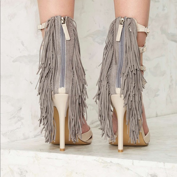 Nasty Gal Fringe Heels - Picture 3 of 3